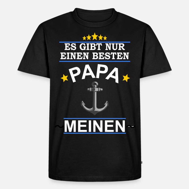 Papa Bester - Männer Premium Bio T-Shirt - Schwarz