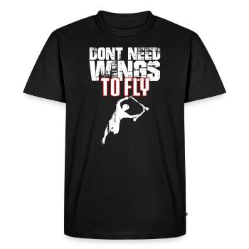 Trottinette - pas besoin d'ailes pour voler - T-shirt Premium bio Homme - noir - Devant - Nico (187cm)