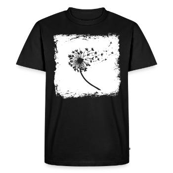 Un Beau pissenlit Pissenlit Souhaite-toi Quoi - T-shirt Premium bio Homme - noir - Devant - Nico (187cm)