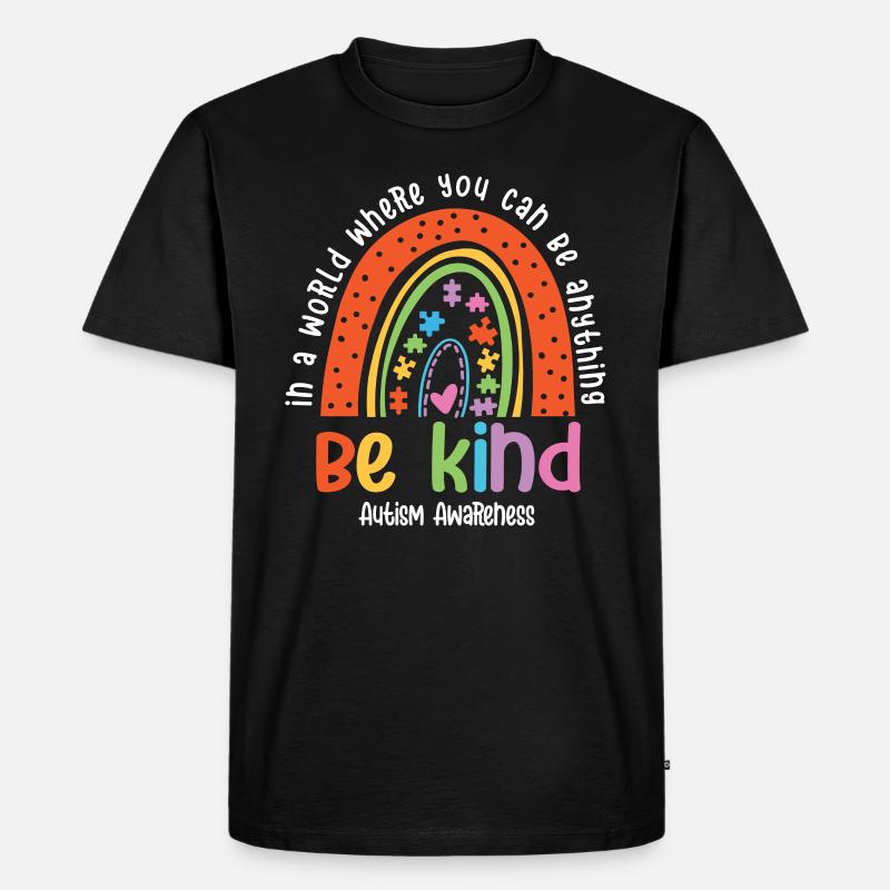 Autismus Bewusstsein - Männer Premium Bio T-Shirt - Schwarz