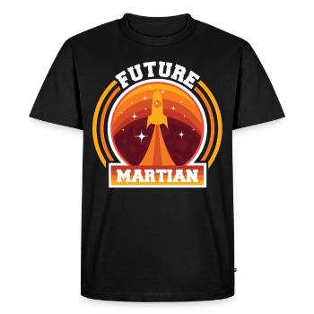 Mars - Men's Premium Organic T-Shirt - black - Front - Nico (187cm)