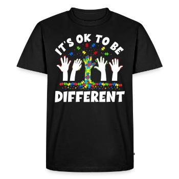 Autisme Conscience - T-shirt Premium bio Homme - noir - Devant - Nico (187cm)
