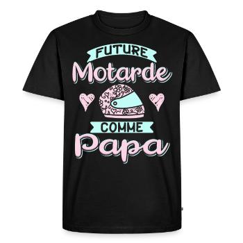 Future Motarde Comme Papa - T-shirt Premium bio Homme - noir - Devant - Nico (187cm)