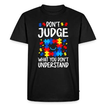 Autisme Conscience - T-shirt Premium bio Homme - noir - Devant - Nico (187cm)