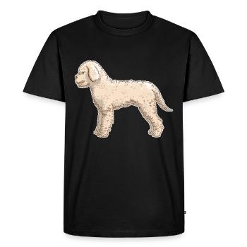 Lagotto Romagnol chien d’eau italien Graphique - T-shirt Premium bio Homme - noir - Devant - Nico (187cm)