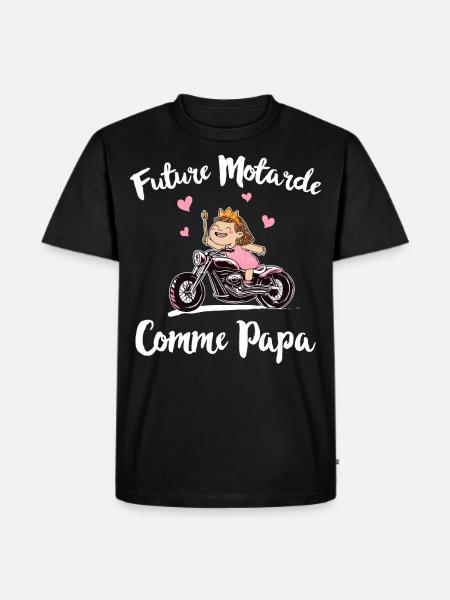 Future Motarde Comme Papa - T-shirt Premium bio Homme - noir