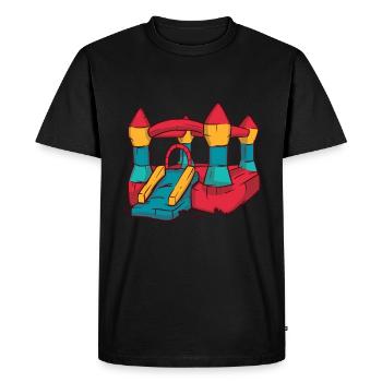 Bouncy Castle Children's Birthday Party Party Play Fun - Men's Premium Organic T-Shirt - black - Front - Nico (187cm)
