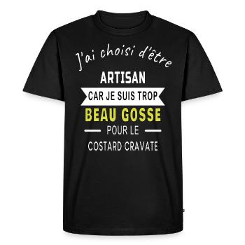 Beautiful kid AND ARTISAN - Men's Premium Organic T-Shirt - black - Front - Nico (187cm)
