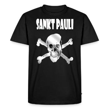 St Pauli Design - Men's Premium Organic T-Shirt - black - Front - Nico (187cm)