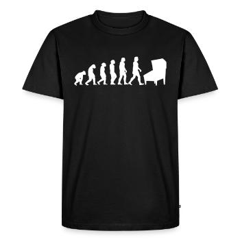 Pinball Evolution Pinball Machine Flipper Gift - Men's Premium Organic T-Shirt - black - Front - Nico (187cm)