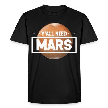 Mars - Men's Premium Organic T-Shirt - black - Front - Nico (187cm)