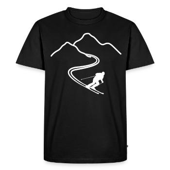 Skiing Skiing Winter Winter Sports Gift - Men's Premium Organic T-Shirt - black - Front - Nico (187cm)