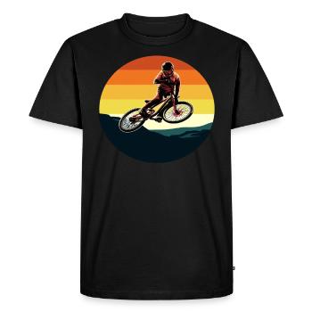 Vélo BMX Mountenbike Bike Cyclisme Cyclisme - T-shirt Premium bio Homme - noir - Devant - Nico (187cm)