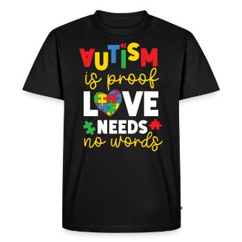 Autisme Conscience - T-shirt Premium bio Homme - noir - Devant - Nico (187cm)