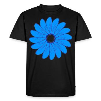 fleur bleue - T-shirt Premium bio Homme - noir - Devant - Nico (187cm)