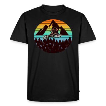 Vélos vélos vélo rétro vélo - T-shirt Premium bio Homme - noir - Devant - Nico (187cm)
