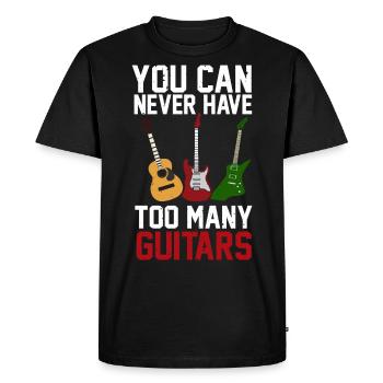 Too Many Guitars Electric Acoustic Guitar Player G - T-shirt Premium bio Homme - noir - Devant - Nico (187cm)