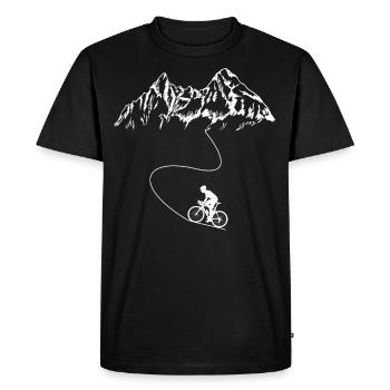 Vélo de route Vélo Vélo Course Vélo Tour - T-shirt Premium bio Homme - noir - Devant - Nico (187cm)