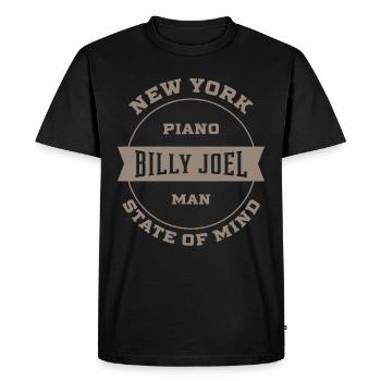 Billy Joel - État d’ de New York - T-shirt Premium bio Homme - noir - Devant - Nico (187cm)