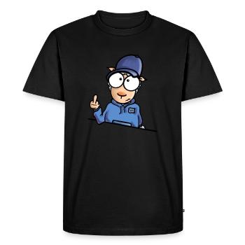 Mouton avec cap majeur - T-shirt Premium bio Homme - noir - Devant - Nico (187cm)