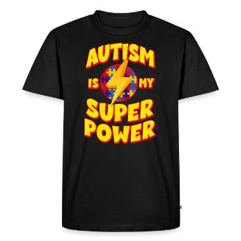 Autisme Conscience - T-shirt Premium bio Homme - noir - Devant - Nico (187cm)