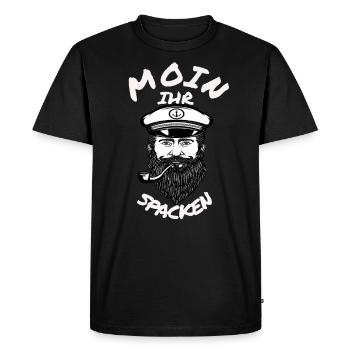 Moin votre valise bateau bateau voilier - T-shirt Premium bio Homme - noir - Devant - Nico (187cm)