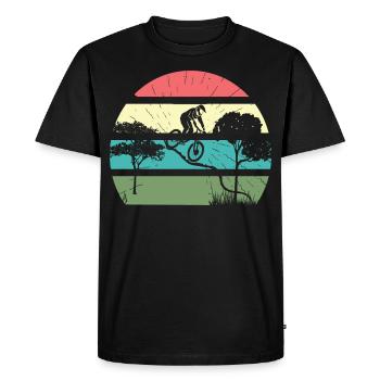 Vélos vélos vélo rétro vélo - T-shirt Premium bio Homme - noir - Devant - Nico (187cm)