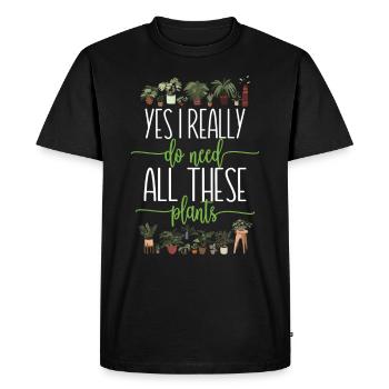 Gardener Plants - Men's Premium Organic T-Shirt - black - Front - Nico (187cm)