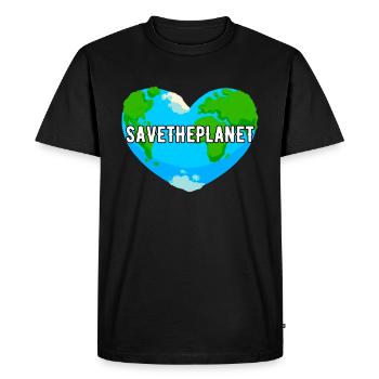 Save The Planet Durabilité Conservation de la nature - T-shirt Premium bio Homme - noir - Devant - Nico (187cm)