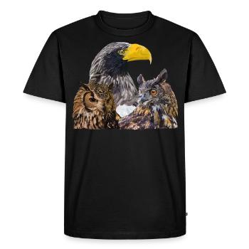 Rapaces - T-shirt Premium bio Homme - noir - Devant - Nico (187cm)