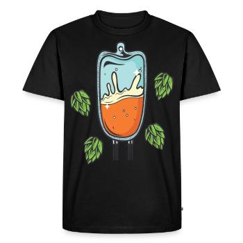 Bière goutte-à-goutte hôpital médecin secours boire secours - T-shirt Premium bio Homme - noir - Devant - Nico (187cm)