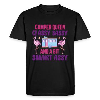 Camping Camping Caravane Camping Camper Camping - T-shirt Premium bio Homme - noir - Devant - Nico (187cm)