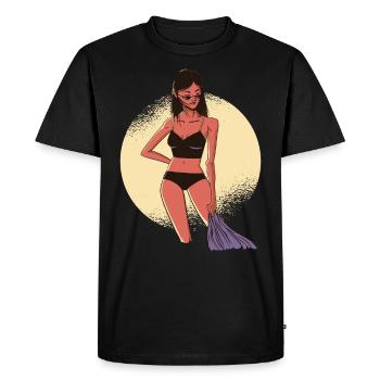 Sexy femme en vacances Soleil Sexy Girl - T-shirt Premium bio Homme - noir - Devant - Nico (187cm)