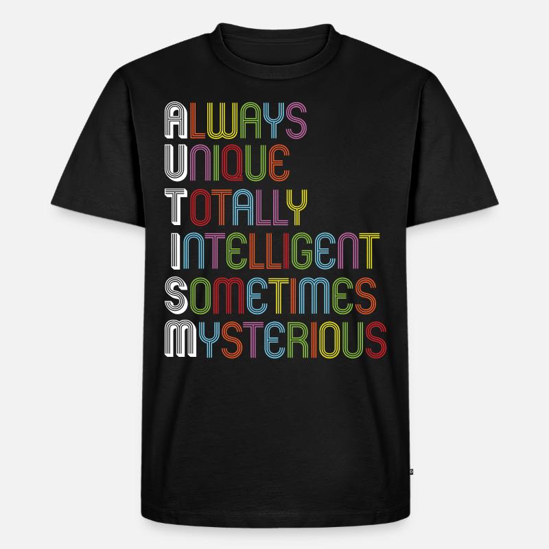 Autismus Bewusstsein - Männer Premium Bio T-Shirt - Schwarz