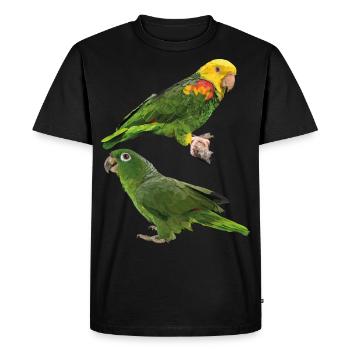 Perroquets - T-shirt Premium bio Homme - noir - Devant - Nico (187cm)