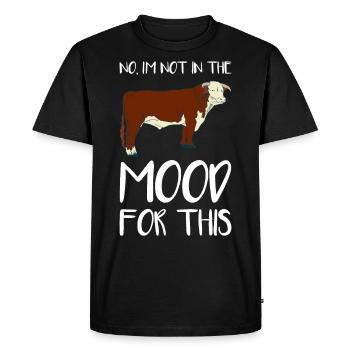Drôle de vache rengaine sur le bétail comme cadeau - T-shirt Premium bio Homme - noir - Devant - Nico (187cm)