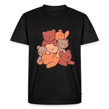 Teddy bear cuddly toy stuffed toy cuddling - Men's Premium Organic T-Shirt - black - Front - Nico (187cm)