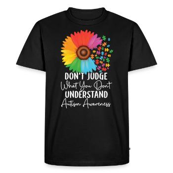 Autisme Conscience - T-shirt Premium bio Homme - noir - Devant - Nico (187cm)