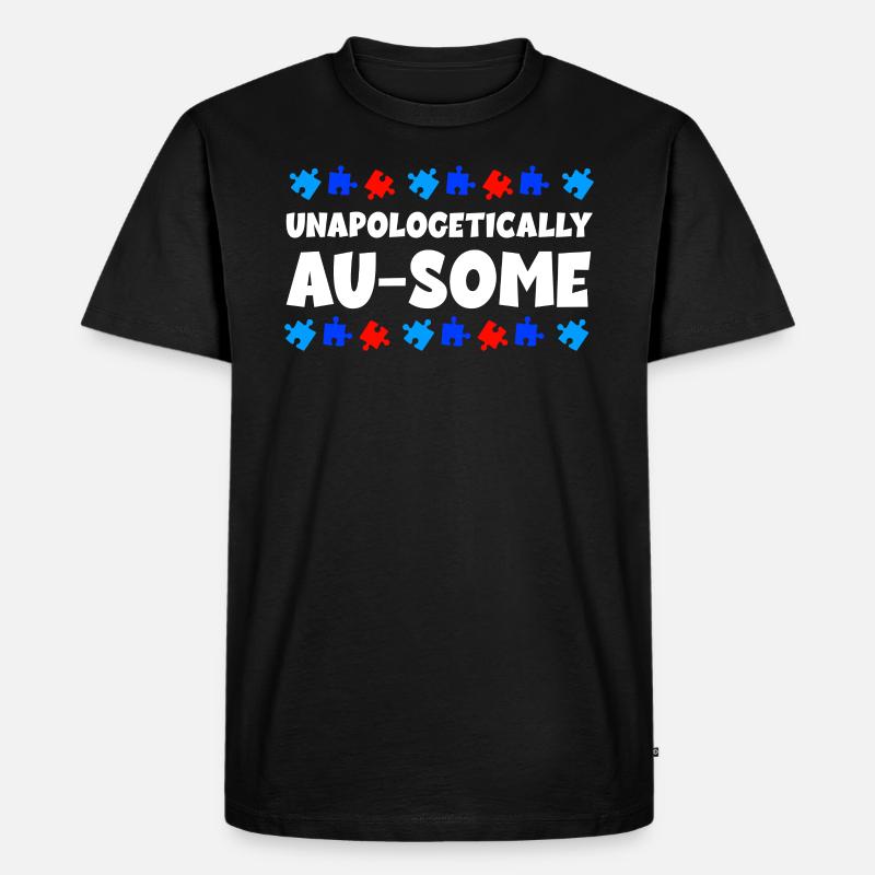 Autismus Bewusstsein - Männer Premium Bio T-Shirt - Schwarz