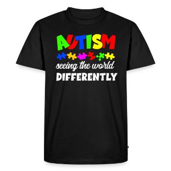 Autisme Conscience - T-shirt Premium bio Homme - noir - Devant - Nico (187cm)