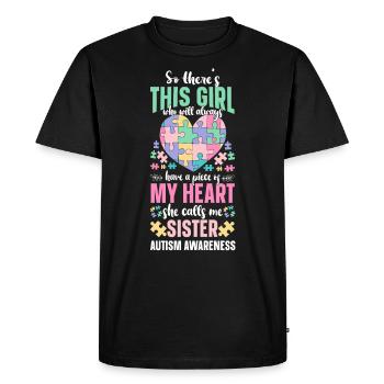 Autisme Conscience - T-shirt Premium bio Homme - noir - Devant - Nico (187cm)