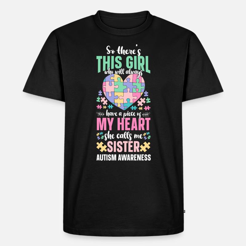 Autismus Bewusstsein - Männer Premium Bio T-Shirt - Schwarz