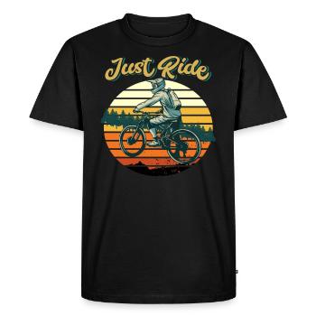 Vélos vélos vélo rétro vélo - T-shirt Premium bio Homme - noir - Devant - Nico (187cm)