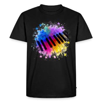 Piano Tshirt Piano Piano Piano Piano Gift - Men's Premium Organic T-Shirt - black - Front - Nico (187cm)