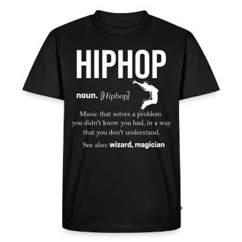Hip Hop - T-shirt Premium bio Homme - noir - Devant - Nico (187cm)