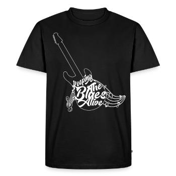 Maintenir le blues en vie - T-shirt Premium bio Homme - noir - Devant - Nico (187cm)