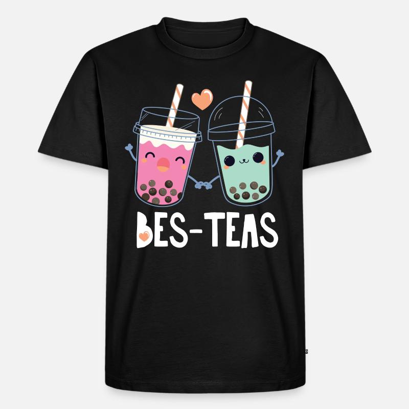 Bubble Tea - Männer Premium Bio T-Shirt - Schwarz