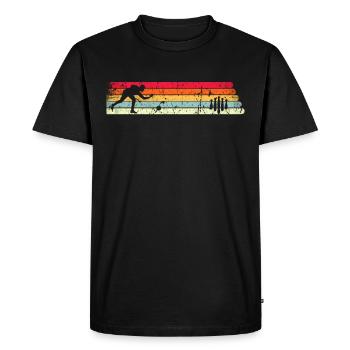 Kegel Silhouette Retro Design pour Sportkegler - T-shirt Premium bio Homme - noir - Devant - Nico (187cm)