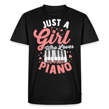 piano piano piano piano digital piano musique filles - T-shirt Premium bio Homme - noir - Devant - Nico (187cm)