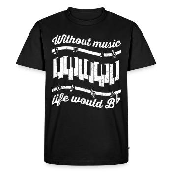 Piano Piano Piano Piano Digital Piano Music Gift - Men's Premium Organic T-Shirt - black - Front - Nico (187cm)